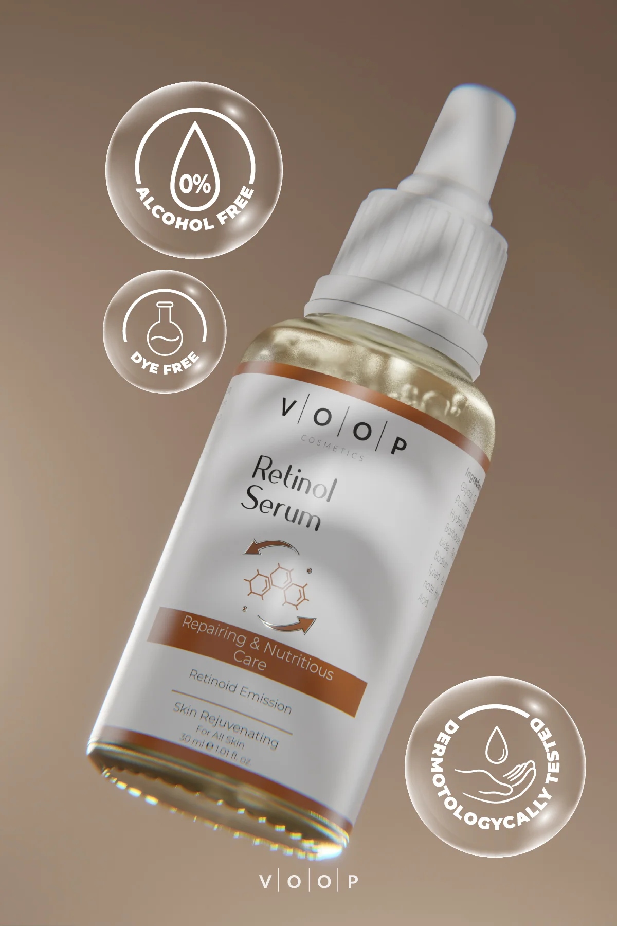Kırışıklık ve Yaşlanma Karşıtı Bariyer Onarıcı Cilt Yenileyici Serum 30ml | (%1 Retinol + Ceramides)