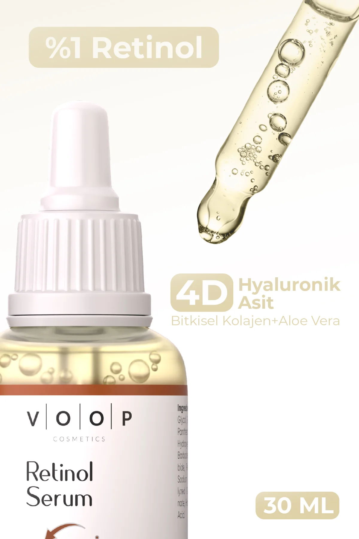 Kırışıklık ve Yaşlanma Karşıtı Bariyer Onarıcı Cilt Yenileyici Serum 30ml | (%1 Retinol + Ceramides)