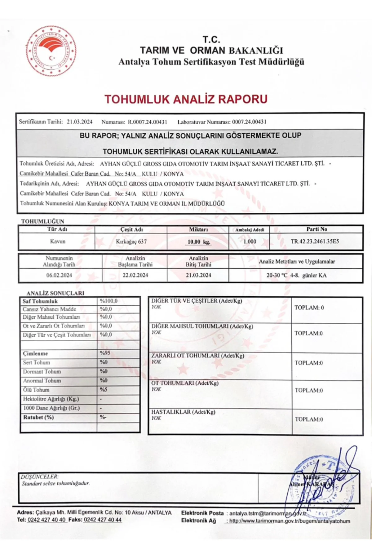 Kırkağaç Kavun Tohumu