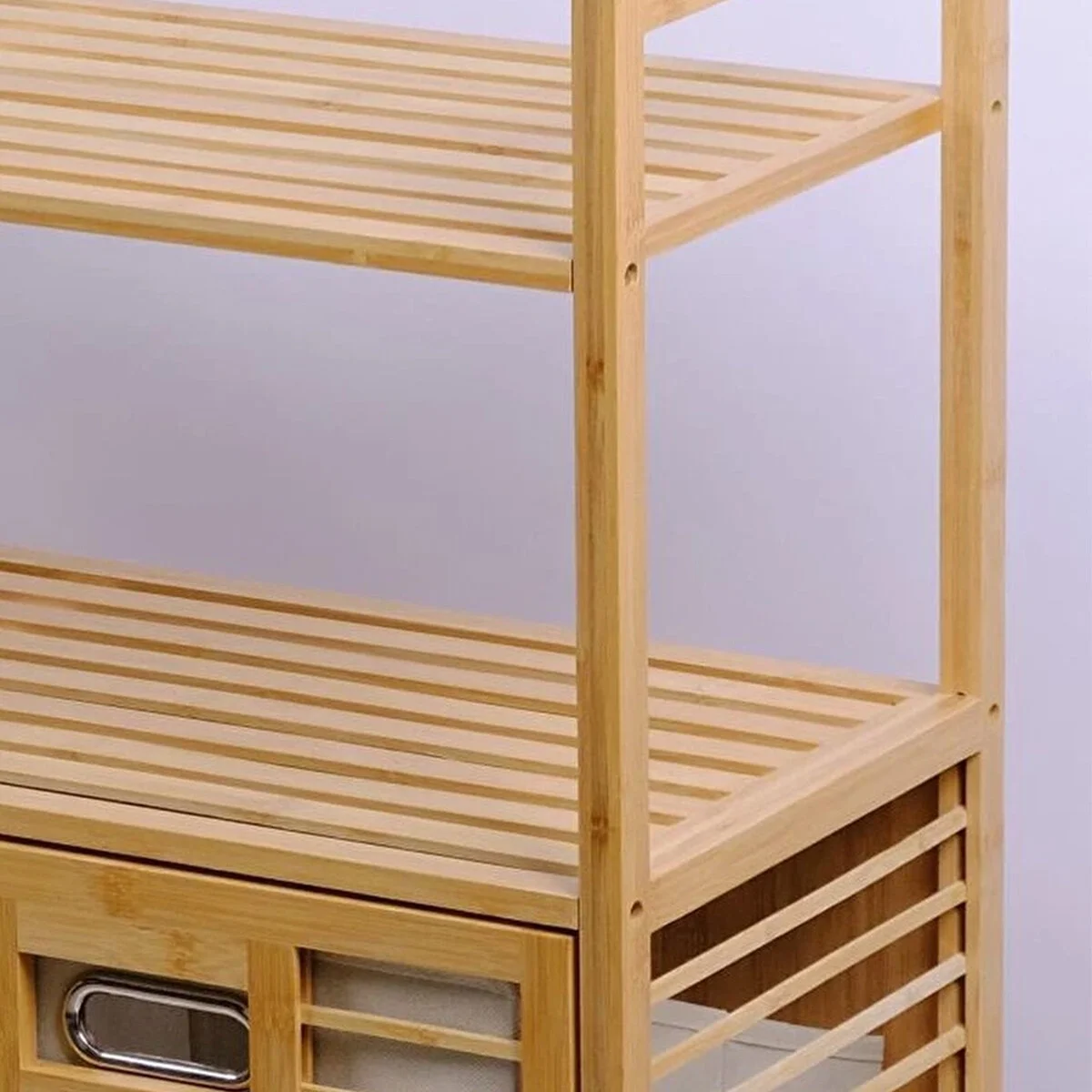 Kirli 2 Kat Organizer Raflı - 2 Bölmeli Önden Çek Aç Kalın Ahşap Bambu Kirli Çamaşır Sepeti 80x33x87cm Bx40 Fiyatı, Yorumları ve Özellikleri