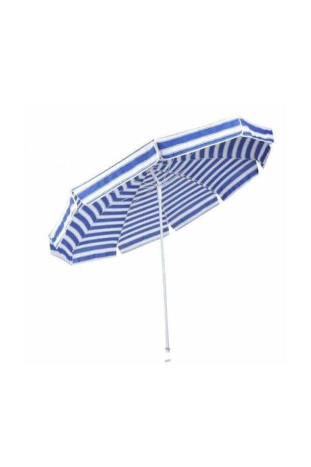 Perka Kırmızı 2 Metre Plaj Şemsiyesi 8 Telli Eğilebilir(Bidonsuz)