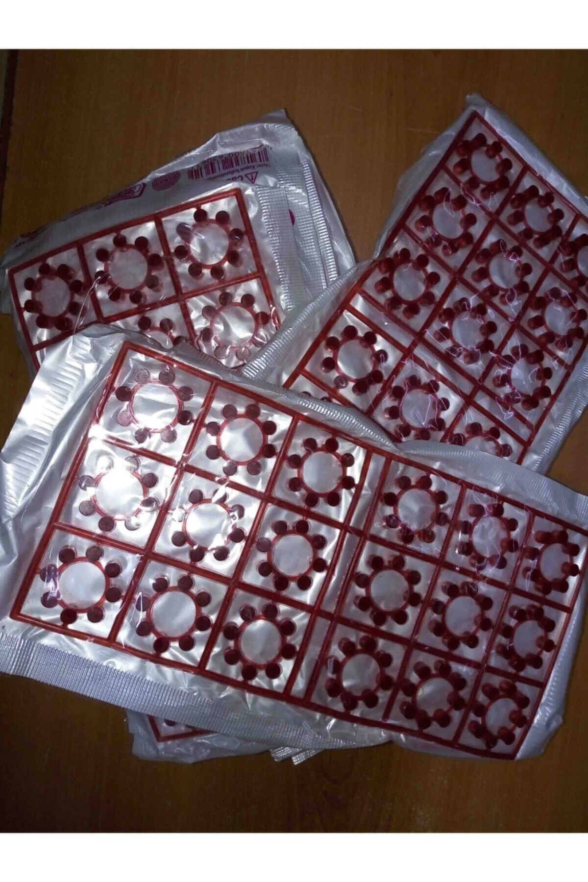 Kırmızı 5 Tabaka 8 li Kapsül Oyuncak Tabanca Mermisi