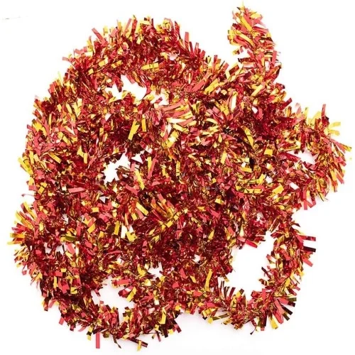 Kırmızı Altın Renk Garland Çift Renk Sim Süs Kırmızı Altın Renk Garland Çift Renk Sim Süs