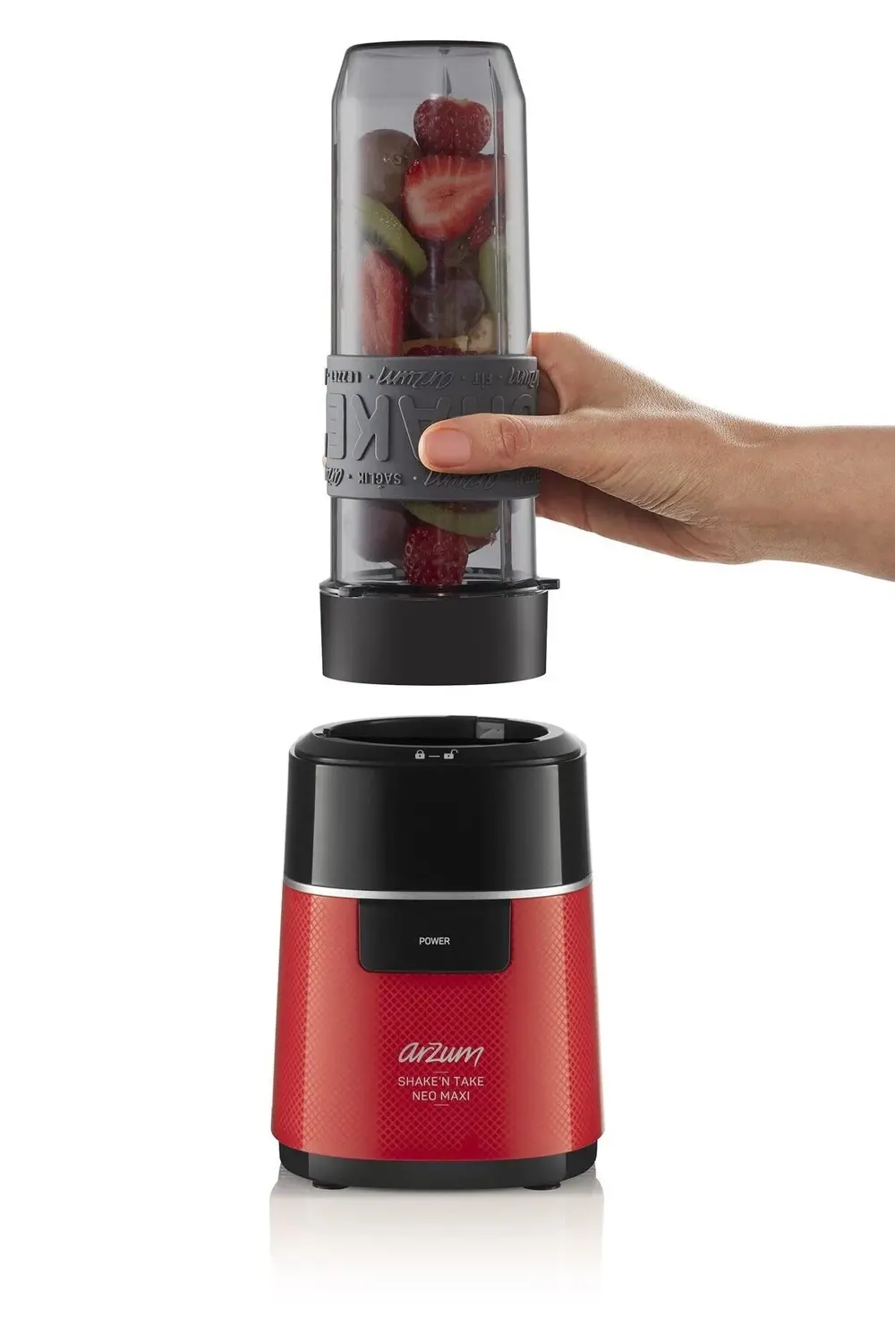 Kırmızı AR1174-K Shake'N Take Neo Maxi Sürahi Blender - Kırmızı 5