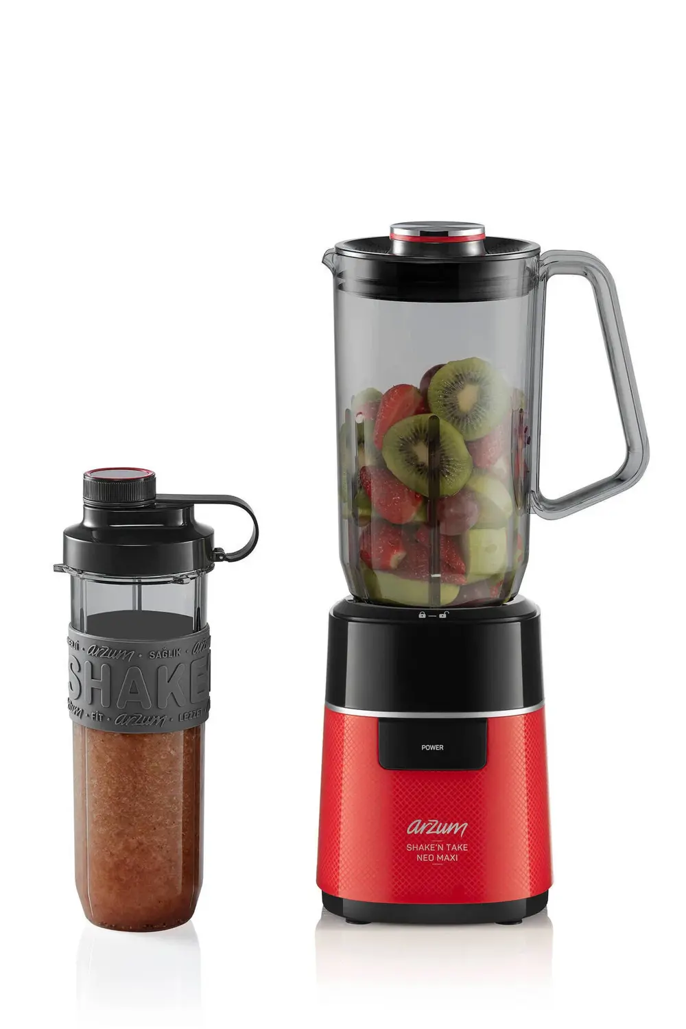 Kırmızı AR1174-K Shake'N Take Neo Maxi Sürahi Blender - Kırmızı 5