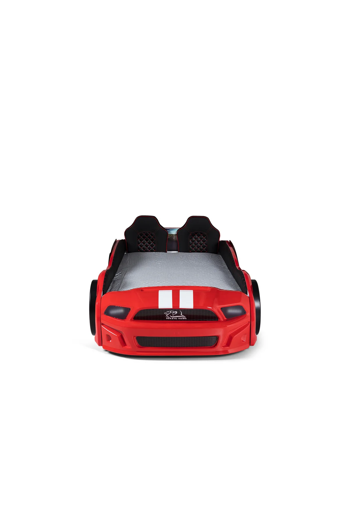 Kırmızı Arabalı Yatak Kapıları Açılan Mustang Full Ledli Kumandal