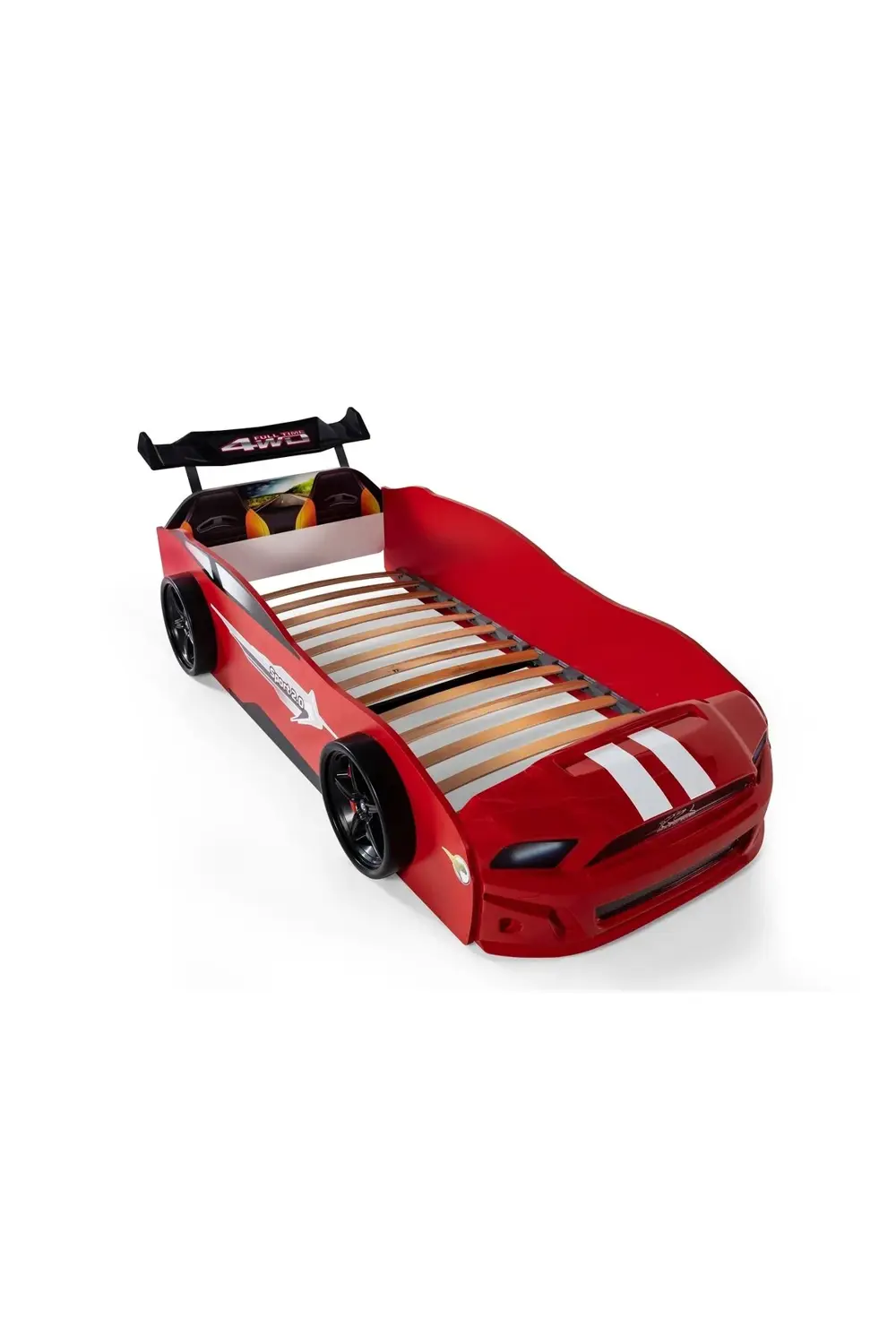 Kırmızı Arabalı Yatak Sport Mst Işıklı Ortopedik Yatak