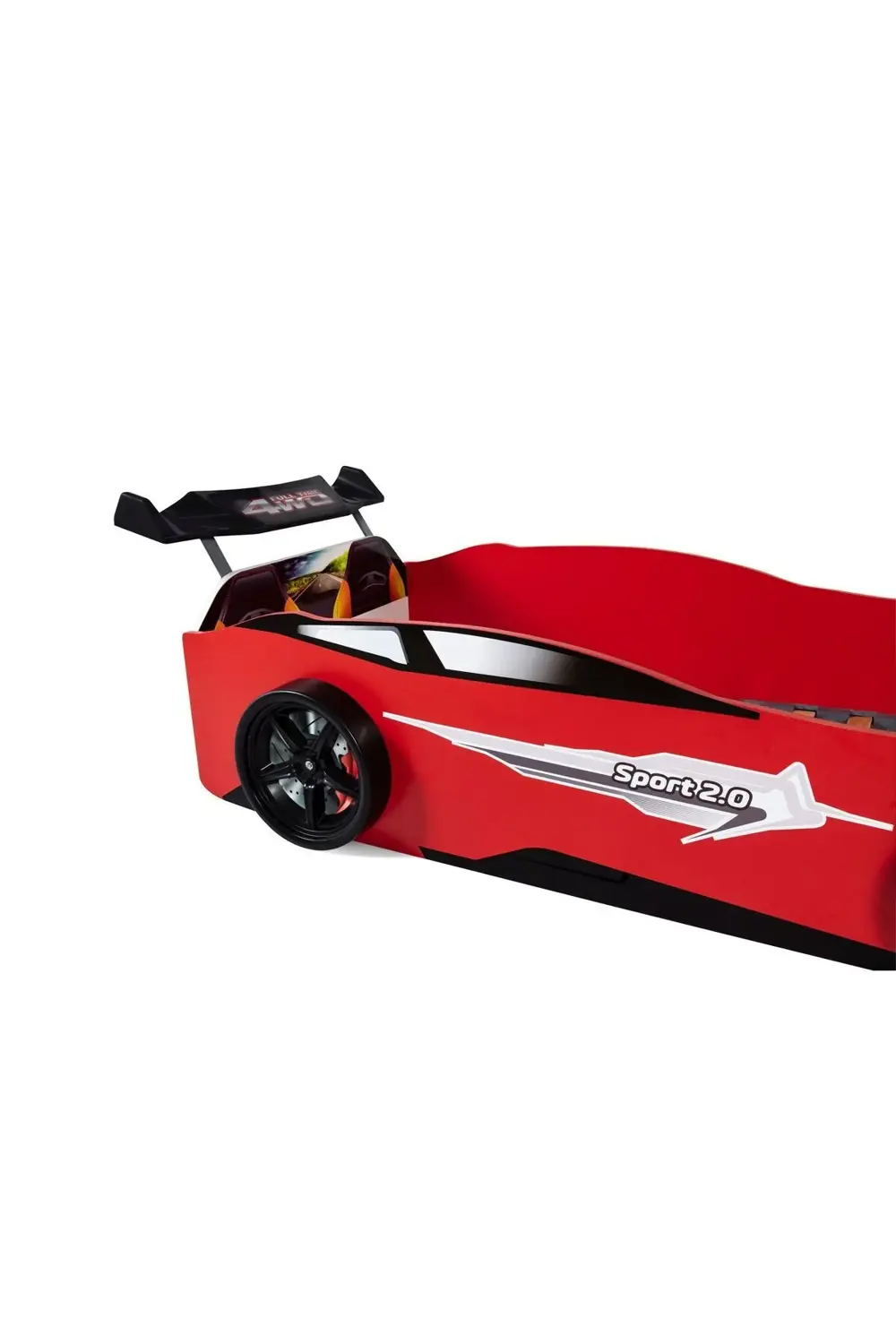 Kırmızı Arabalı Yatak Sport Mst Işıklı