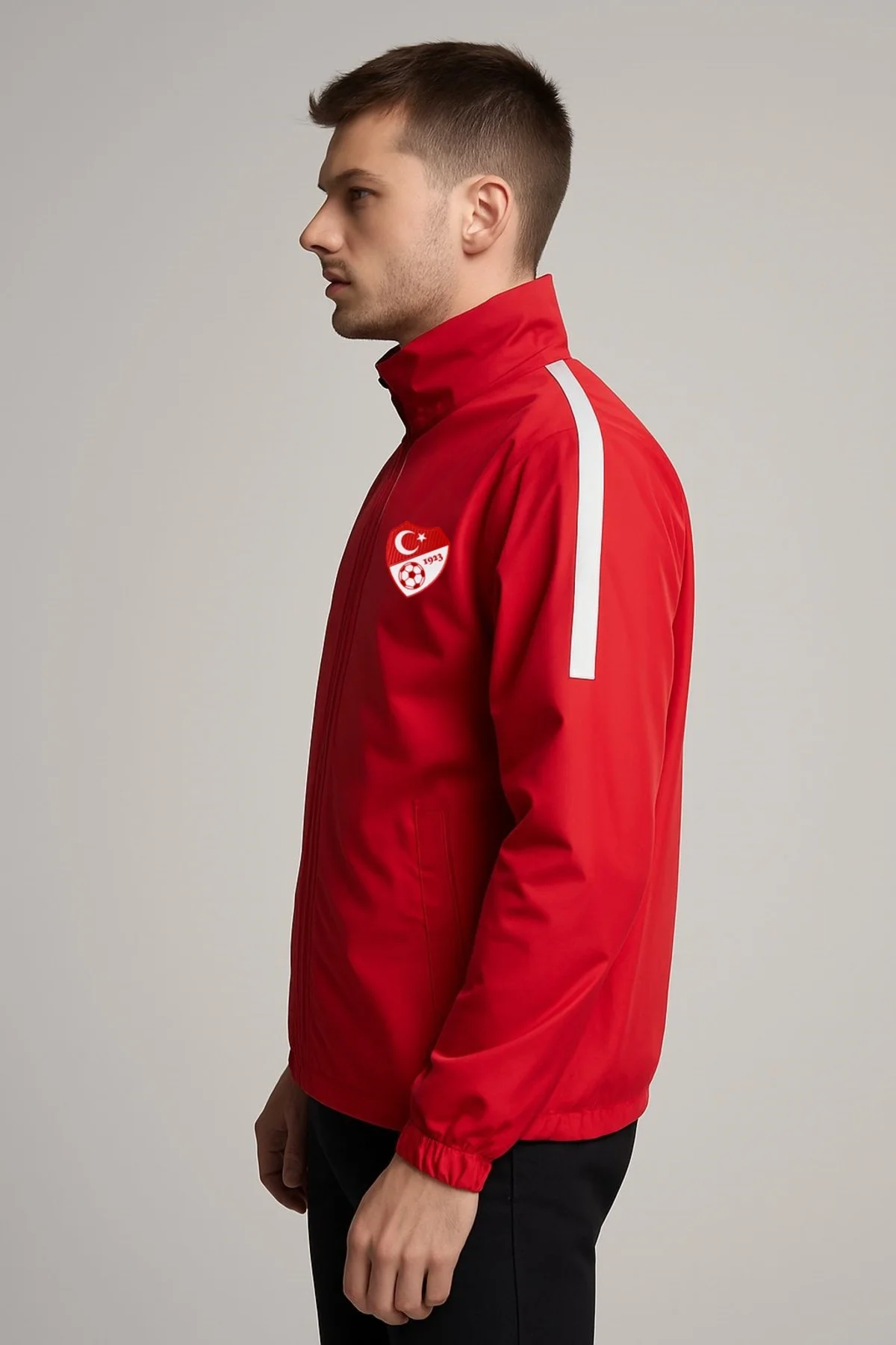 Kırmızı Astarlı Yağmurluk, TFF Armalı ve TFF Yazılı K0170
