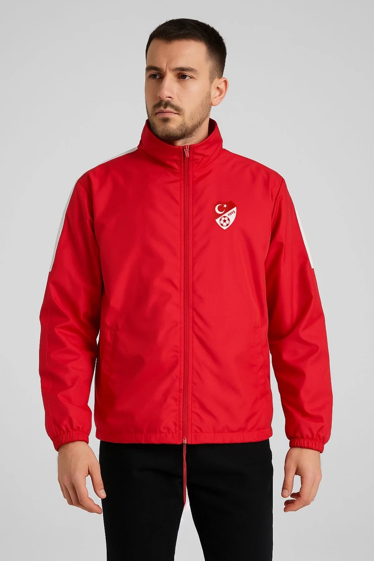 Kırmızı Astarlı Yağmurluk, TFF Armalı ve TFF Yazılı K0170