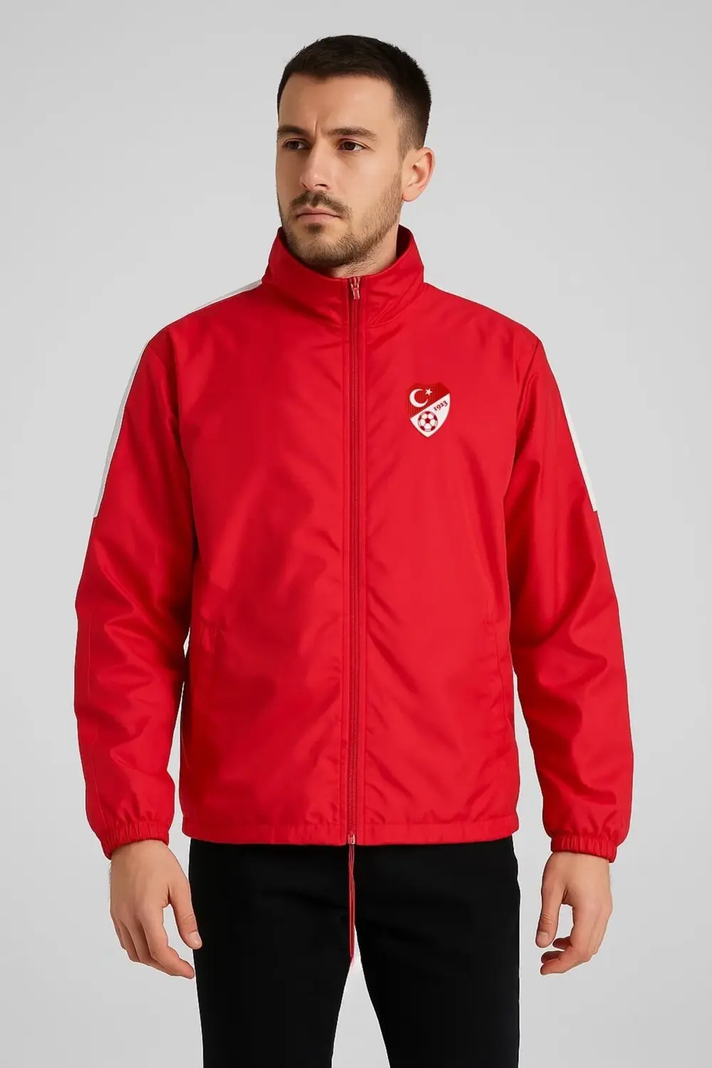 Kırmızı Astarlı Yağmurluk, TFF Armalı ve TFF Yazılı K0170