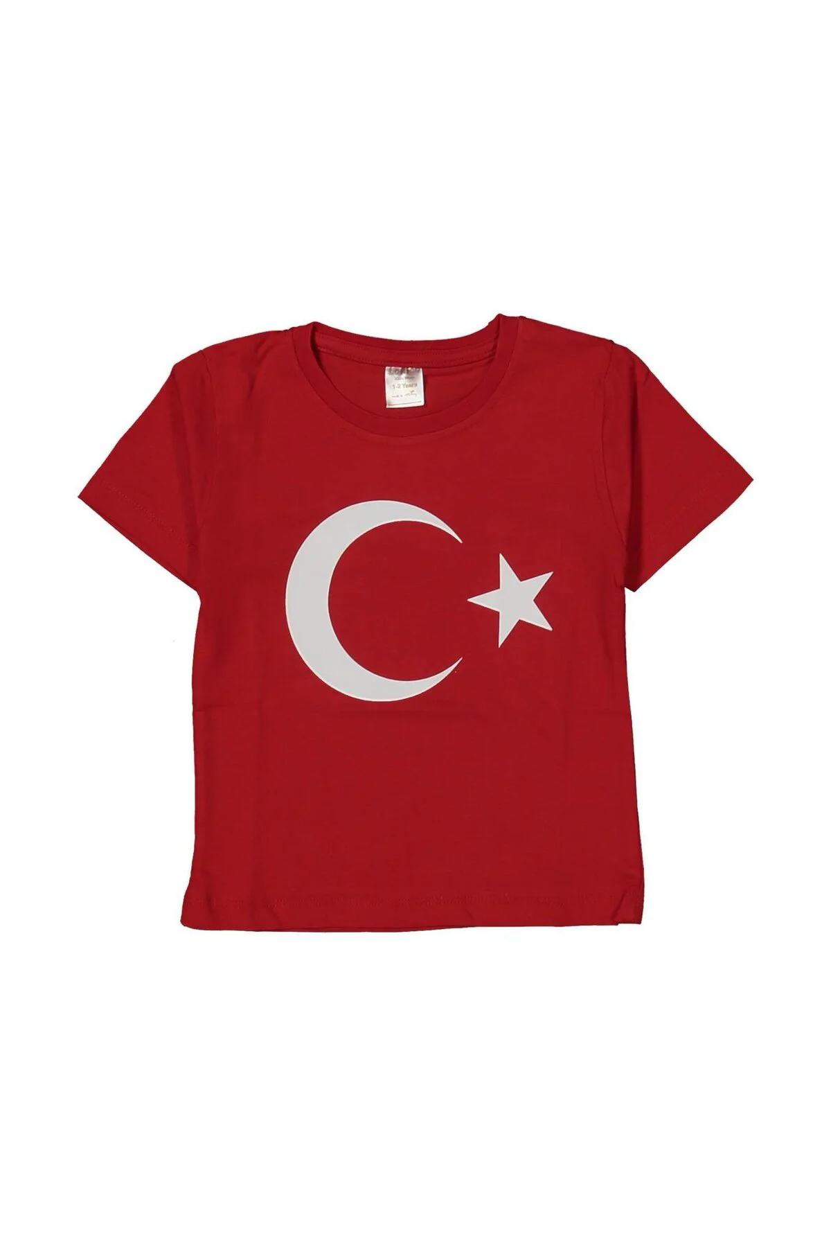Kırmızı Ay Yıldız Baskılı Tişört Tütü Etek Takımı