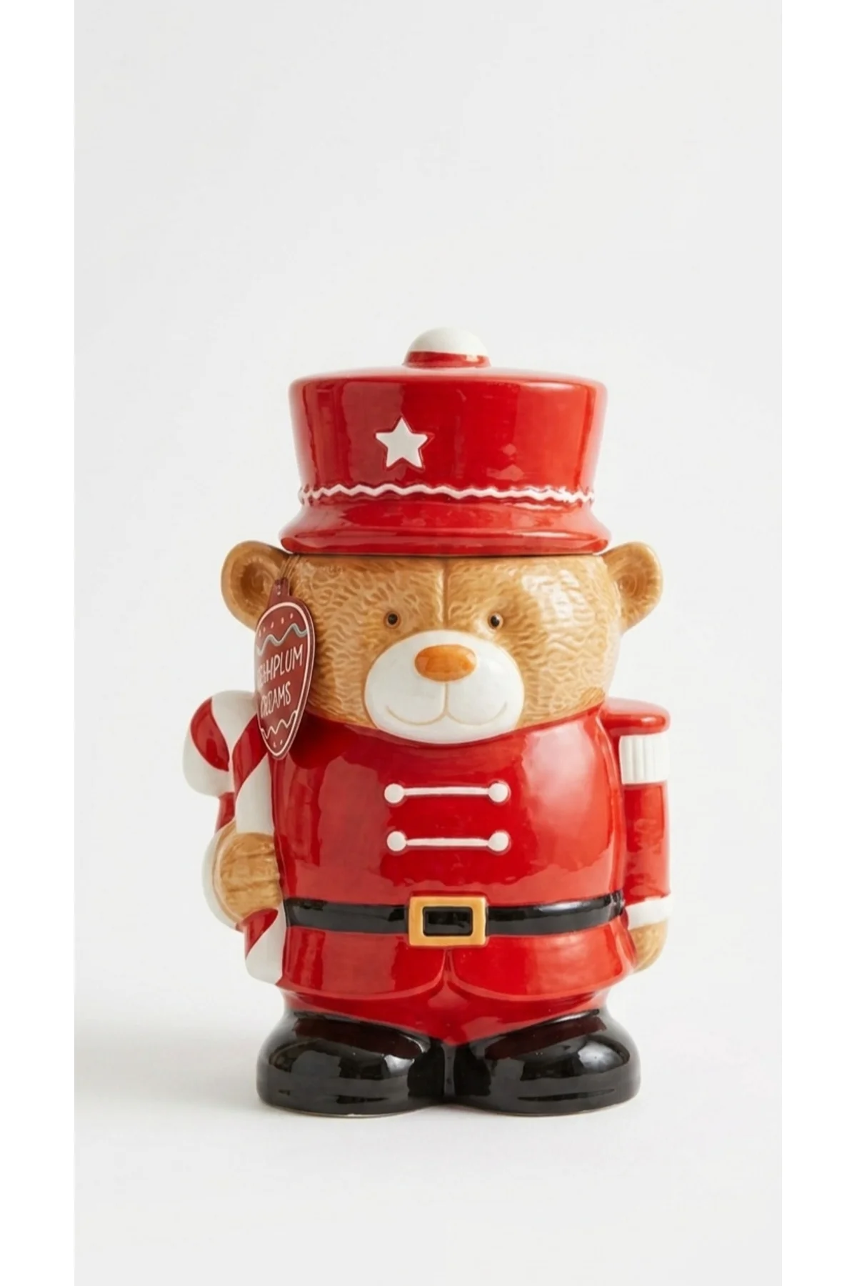 Kırmızı Ayıcık Nutcracker Bear Seramik Kavanoz