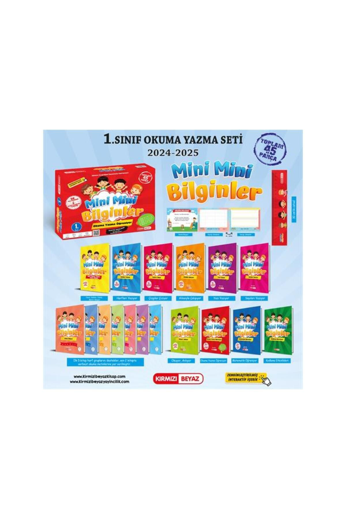 Kırmızı Beyaz 1.Sınıf Mini Mini Bilginler Okuma Yazma Öğreniyor Kırmızı Beyaz 1.Sınıf Mini Mini Bilginler Okuma Yazma Öğreniyor