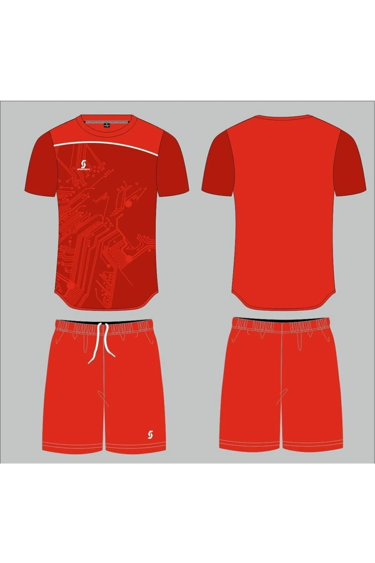 Kırmızı-beyaz Forma Takımı K0130 (TEK KELİME ISİM VE NUMARA YAZIL
