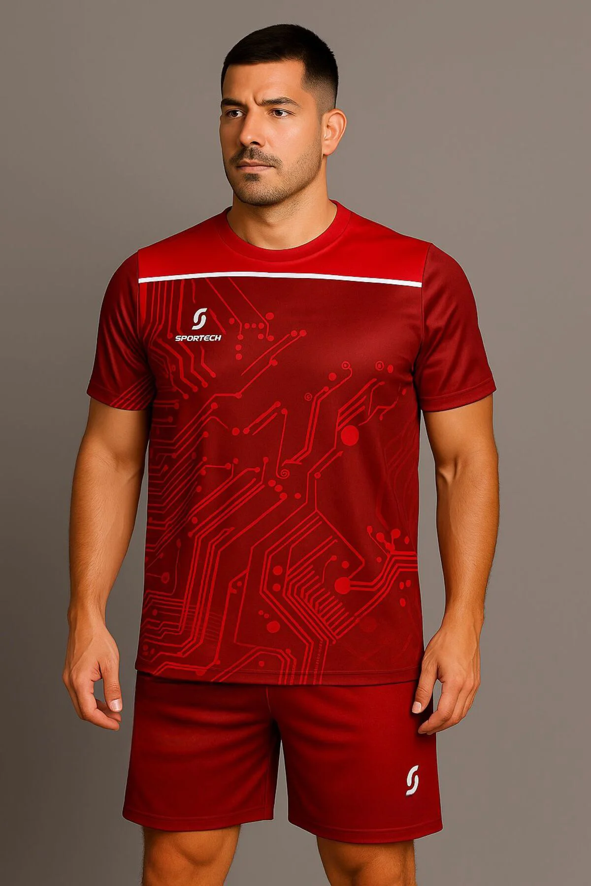 Kırmızı-beyaz Forma Takımı K0130 (TEK KELİME ISİM VE NUMARA YAZIL