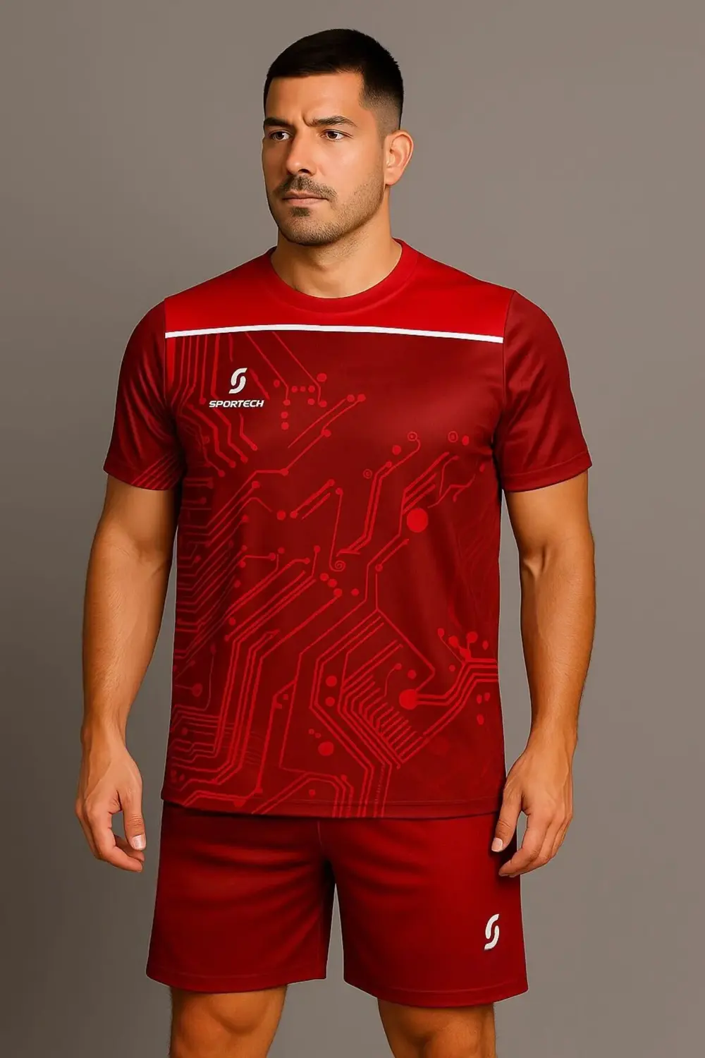 Kırmızı-beyaz Forma Takımı K0130 (TEK KELİME ISİM VE NUMARA YAZIL