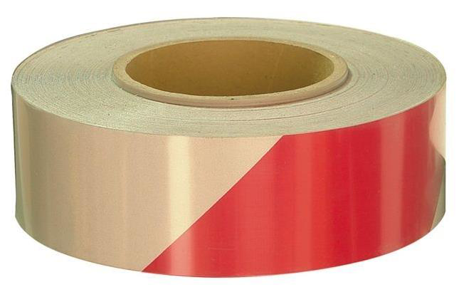 Evimdeyokyok Kirmizi-Beyaz Reflektif Bant 50Mm X 46Mt Tdrtr