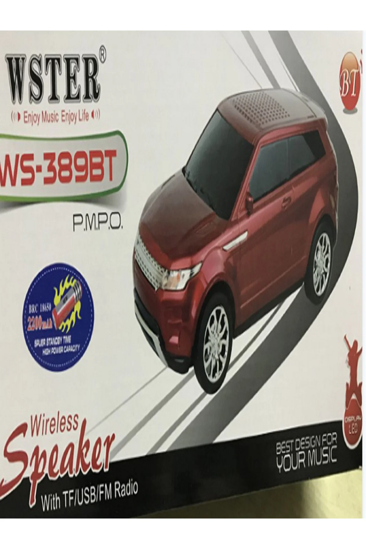 Kırmızı bluetooth hoparlör mp3 çalar fm radyo sd kart usb aux çoklu bağlantı 5 saat dinleme