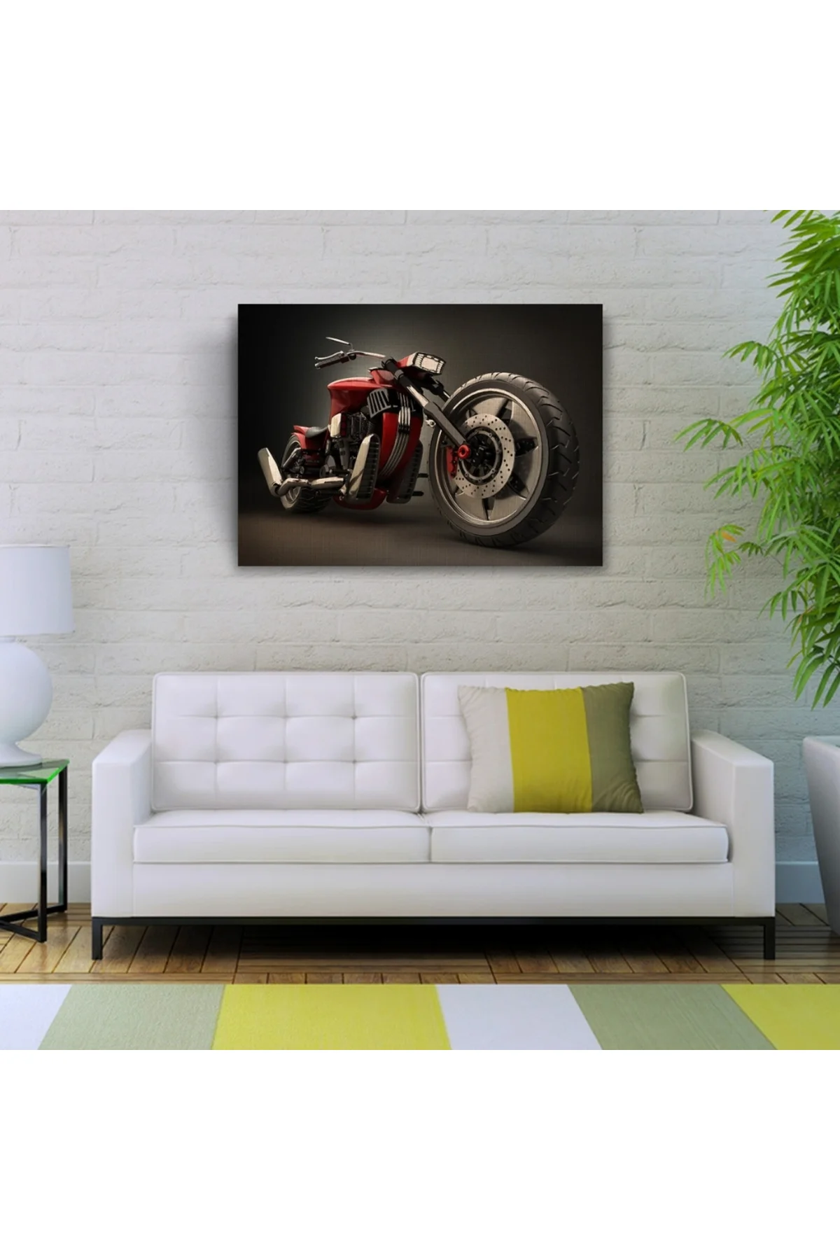 Kırmızı Concept Motosiklet Kanvas Tablo 50 x 70 Kırmızı Concept Motosiklet Kanvas Tablo 50 x 70