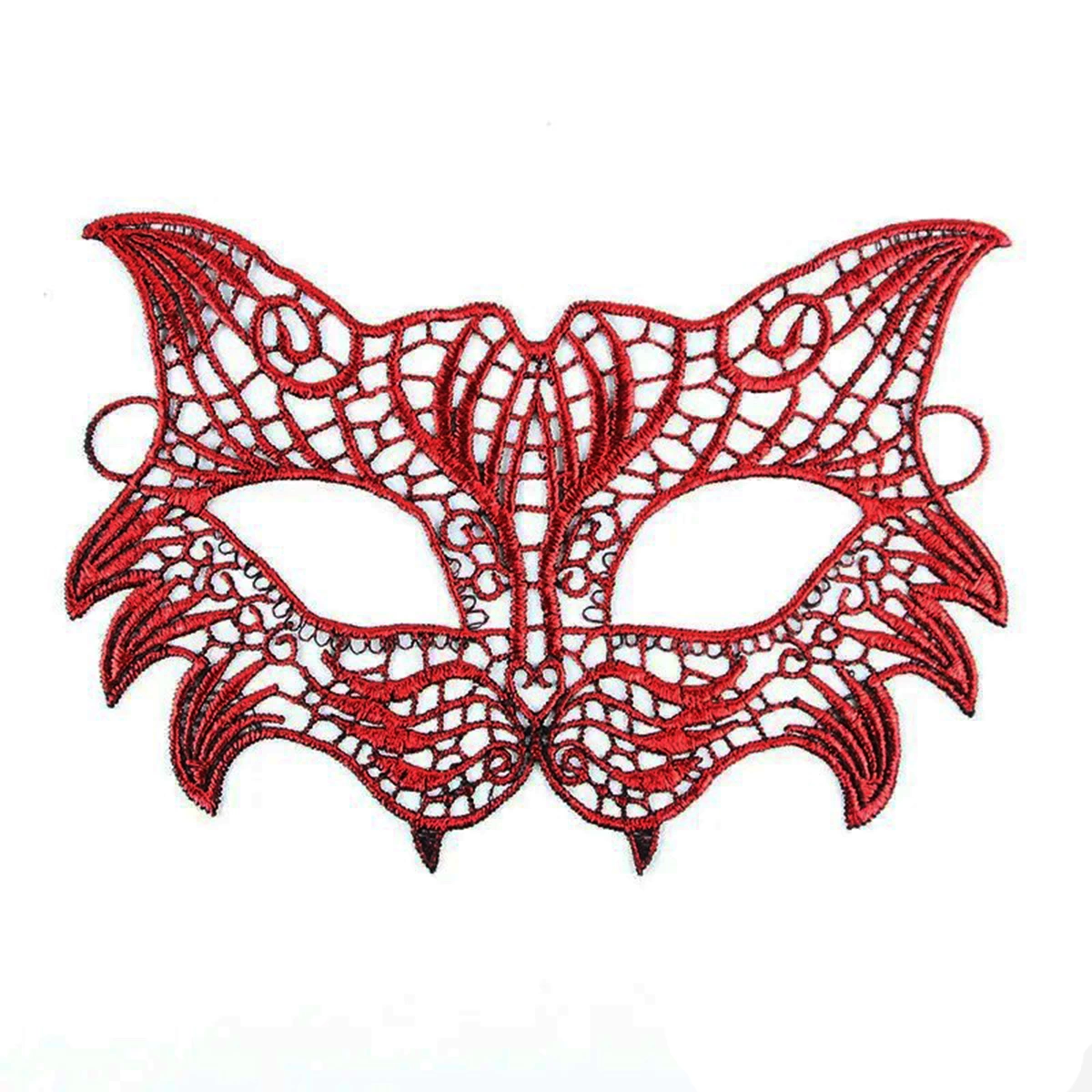 Just Cheap Store Kirmizi Dantel Masquerade Maskesi 8 No