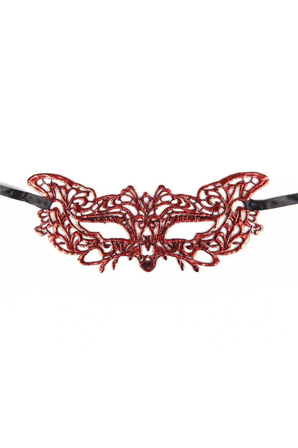 Kırmızı Dantel Masquerade Maskesi 9 No Kırmızı Dantel Masquerade Maskesi 9 No - Görsel 2