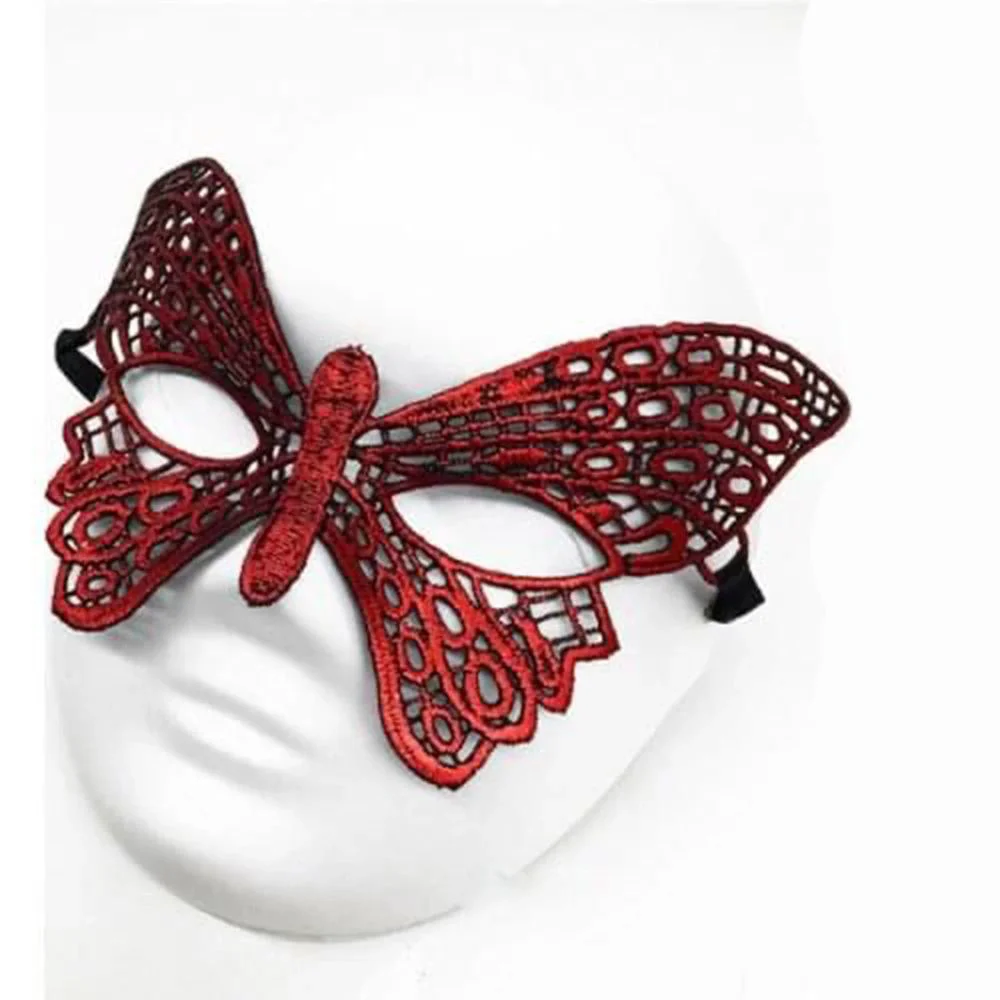 Kırmızı Dantel Masquerade Maskesi — Parti & Balo Aksesuarı, 10x23 cm, Lastik Bağlantılı Fiyatı, Yorumları ve Özellikleri