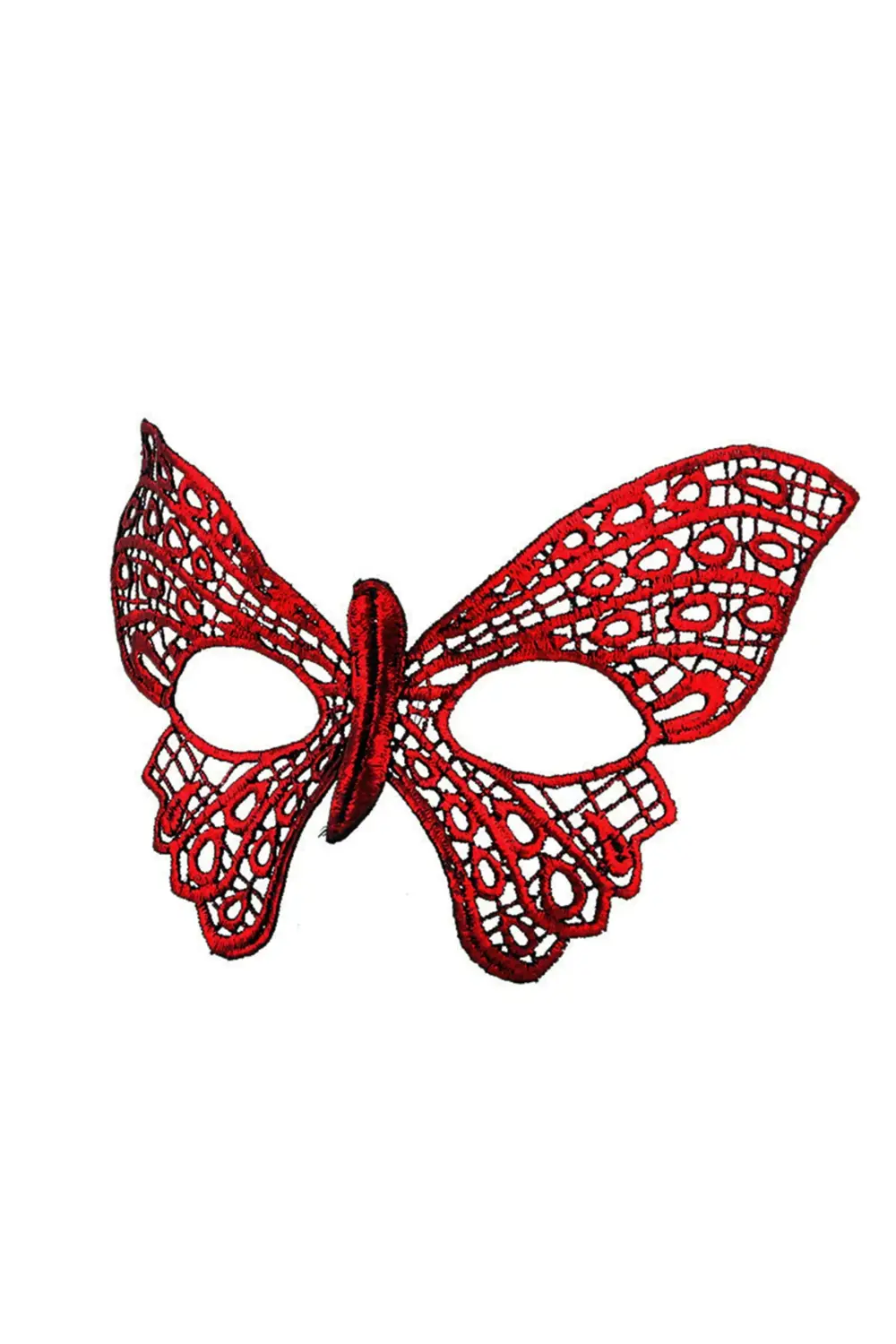 Kırmızı Dantel Masquerade Maskesi 7 No