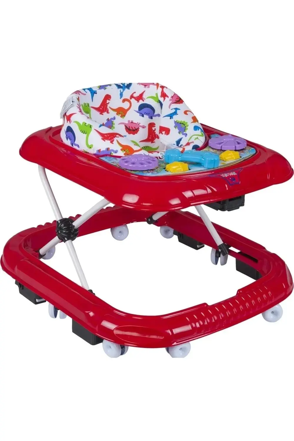 Kırmızı Dido Stoplu Bebek Yürüteç