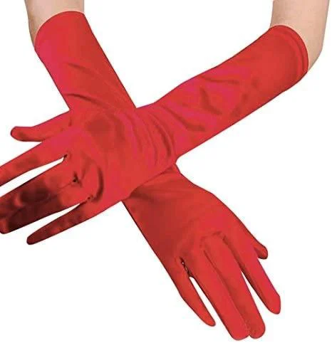 Kırmızı Dirseğe Kadar Uzun Kumaş Eldiven 40 Cm - Profesyonel El Koruması Fiyatı, Yorumları ve Özellikleri