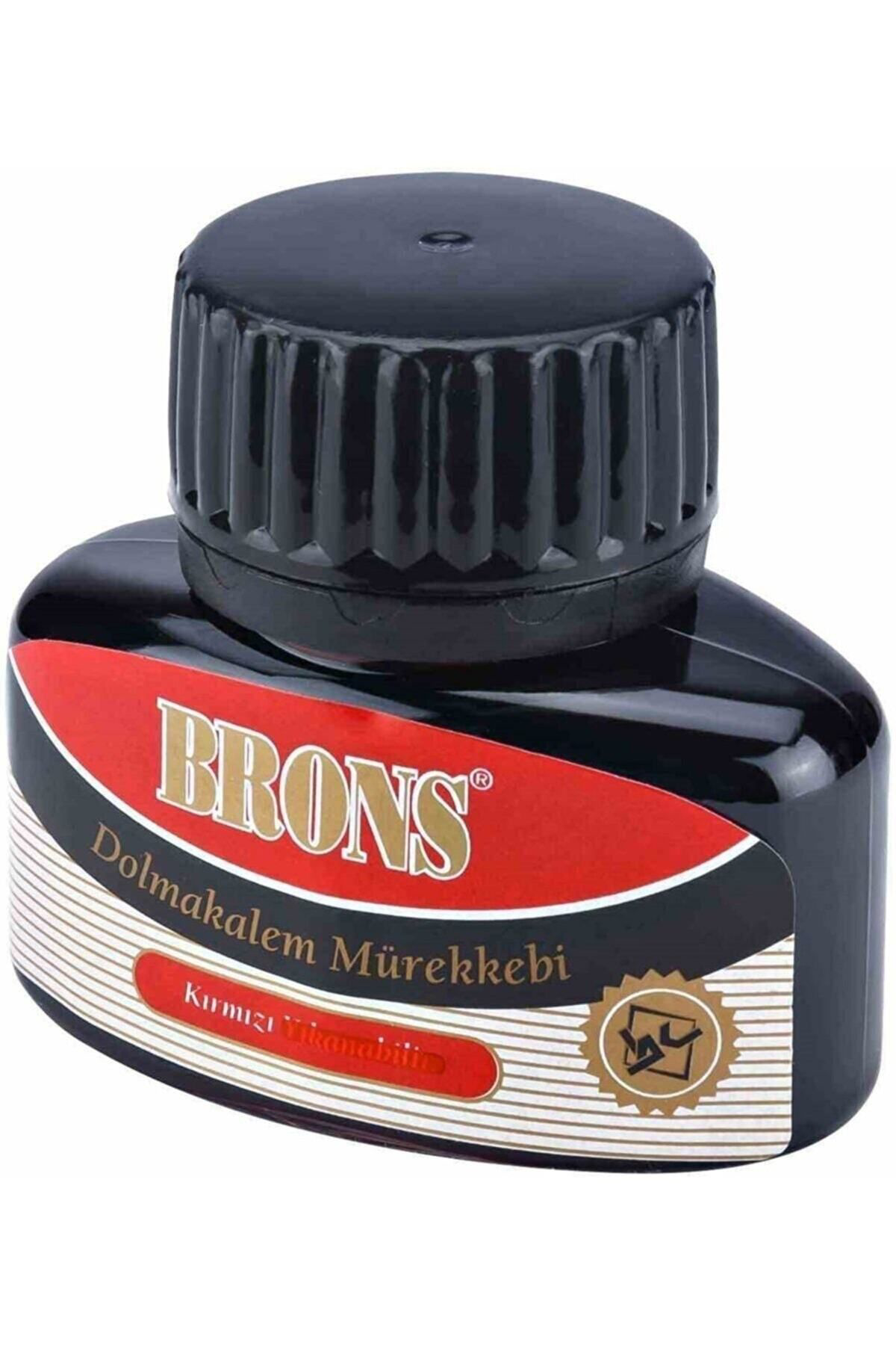 Brons Kirmizi Dolma Kalem Mürekkebi 35Cc Yazi Mürekkebi