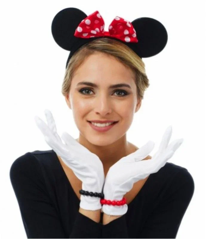 Kırmızı Fiyonklu Minnie Mouse Tacı ve Beyaz Eldiven Seti - Çocuk Parti Aksesuarı Kırmızı Fiyonklu Minnie Mouse Tacı ve Beyaz Eldiven Seti - Çocuk Parti Aksesuarı - Görsel 2