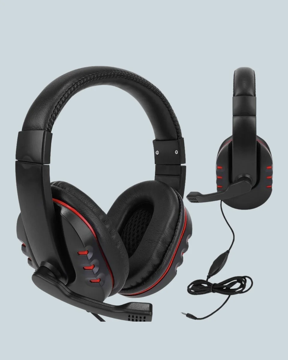 Kırmızı Gaming Kulaklık Mikrofonlu Konforlu ve Dayanıklı Kablolu - Stereo Ses