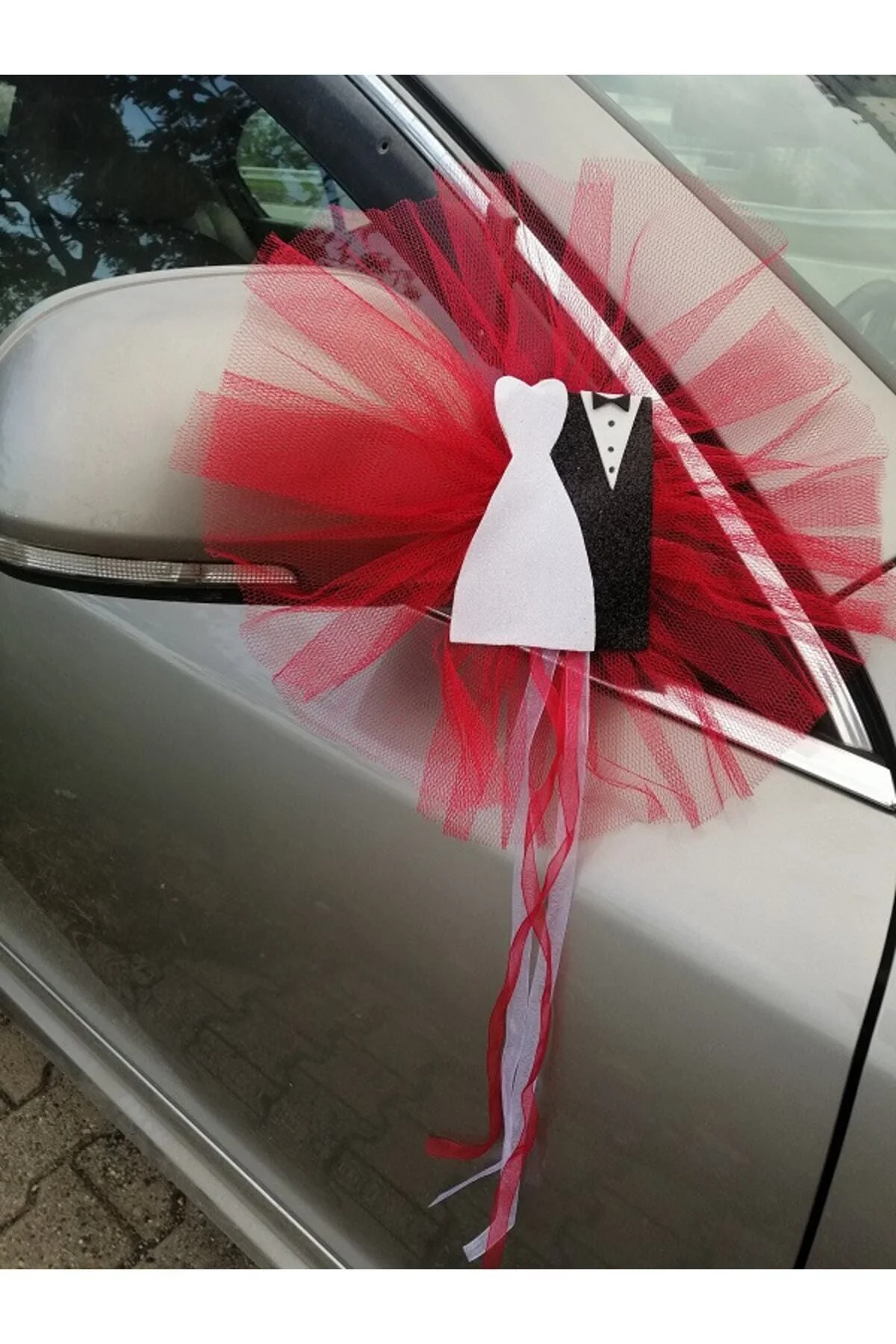 Kırmızı Gelin Damatlı Konvoy Süsü 10 Lu