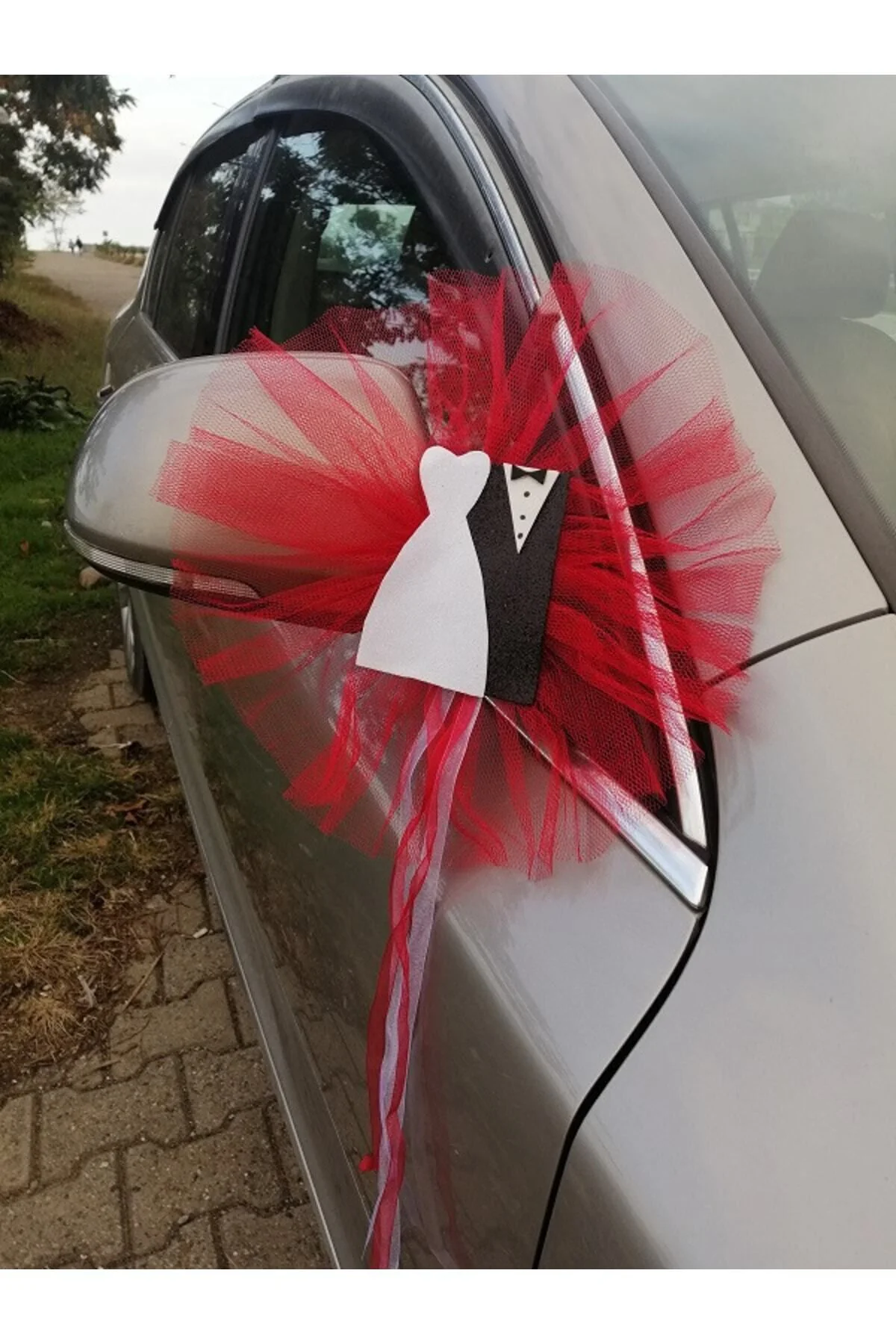 Kırmızı Gelin Damatlı Konvoy Süsü 10 Lu