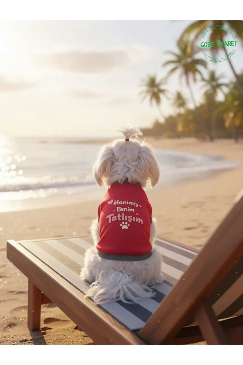 Kırmızı Hanimiş Benim Tatlışım Baskılı Kedi ve Köpek Kıyafeti Tiş