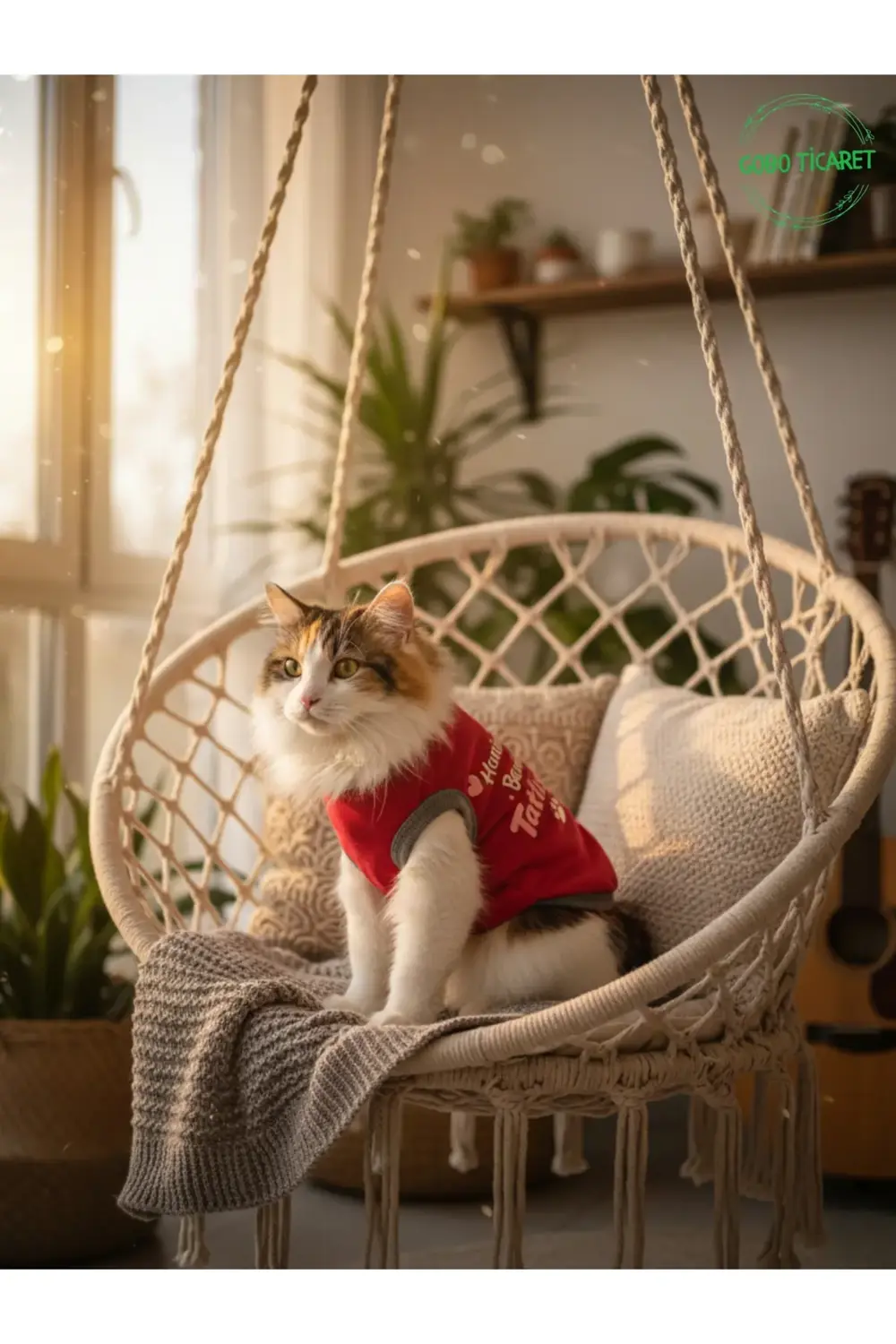 Kırmızı Hanimiş Benim Tatlışım Baskılı Kedi ve Köpek Kıyafeti Tiş