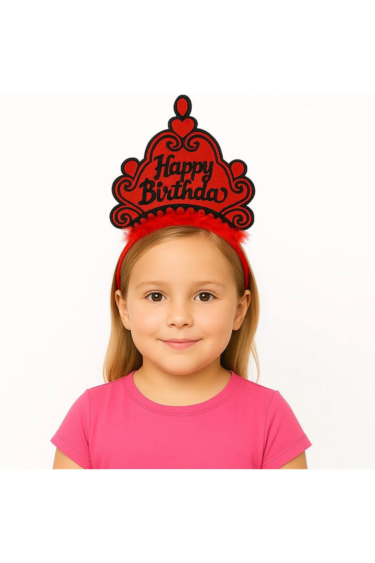 Kırmızı Happy Birthday Prenses Tacı – Doğum Günü Taç ANessiWorldesuarı