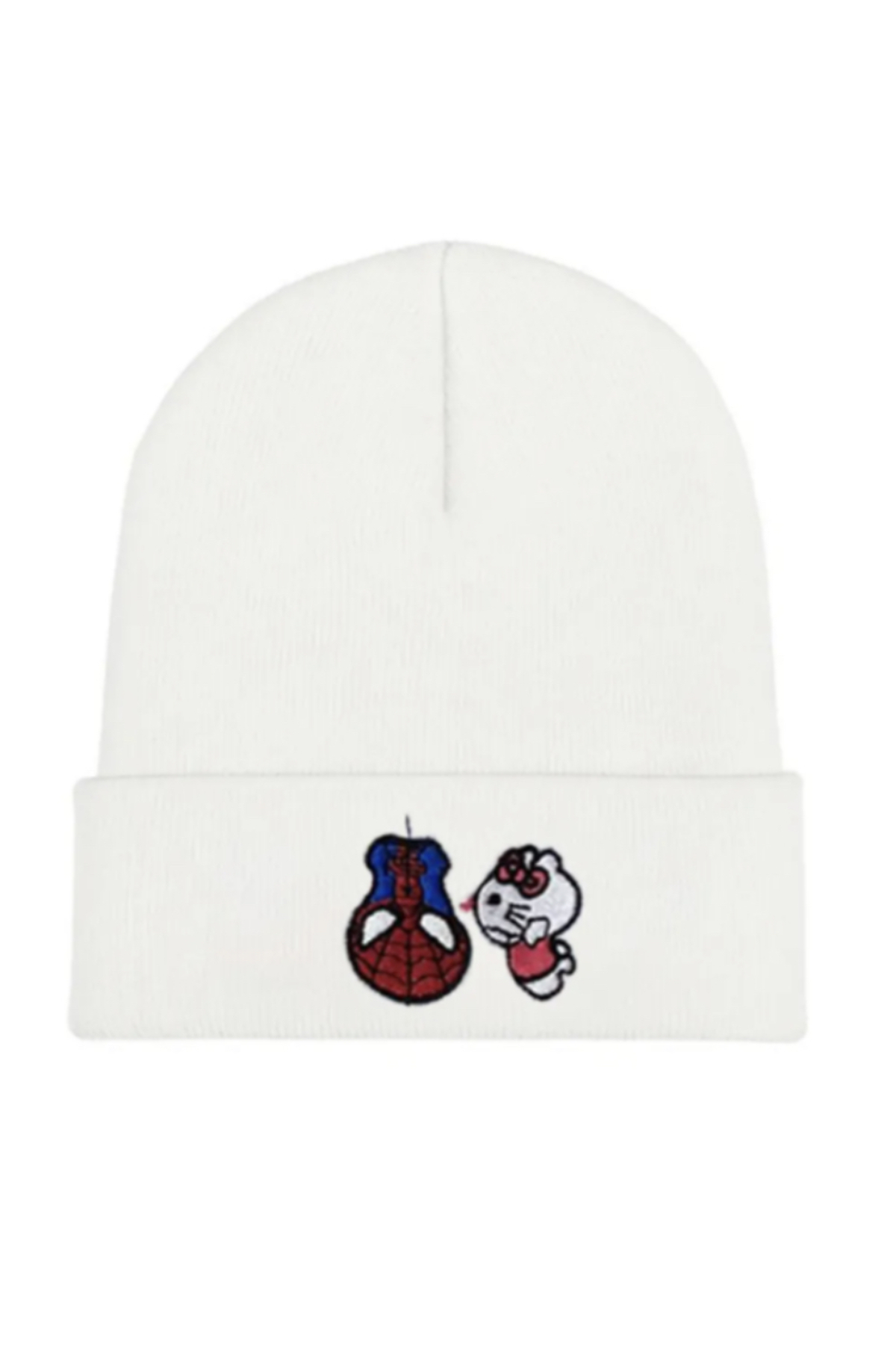 Köstebek Kırmızı Hello Kitty And Spider-Man Kissing Bere