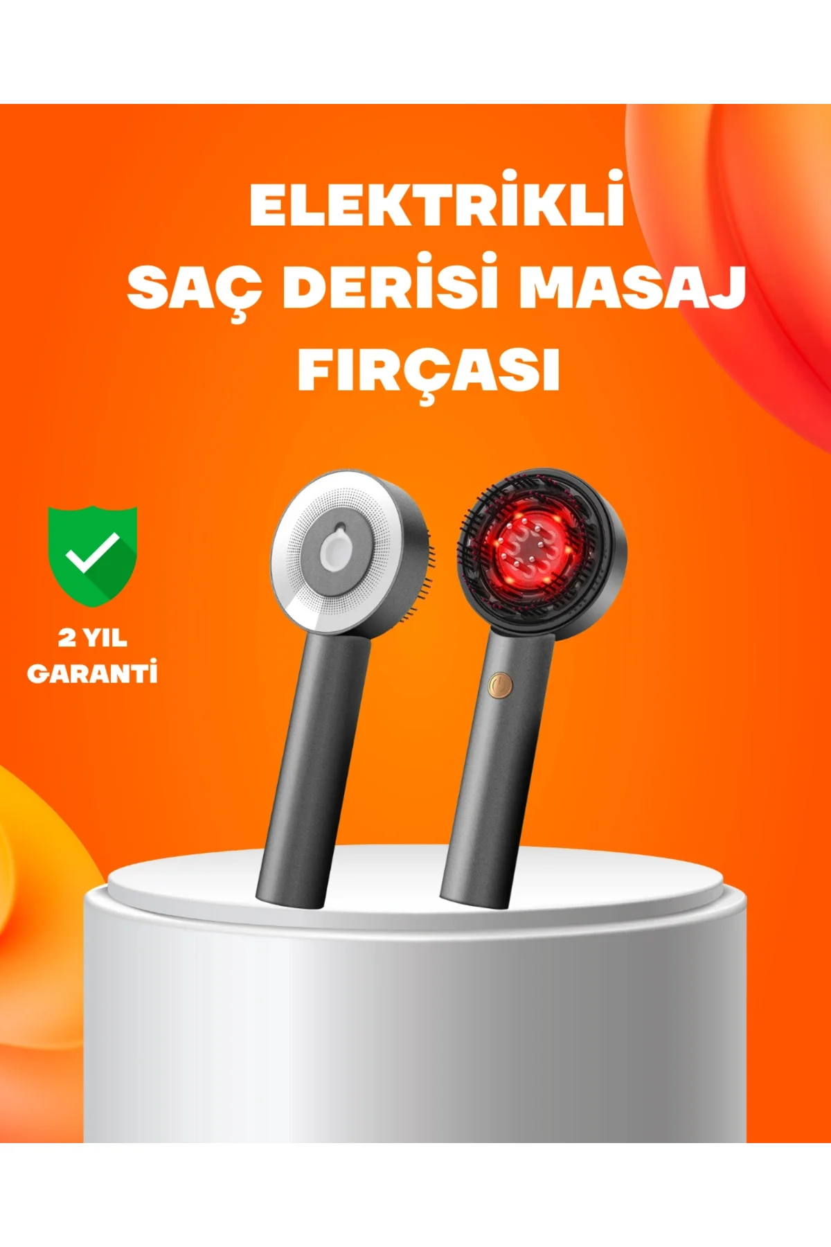 Kırmızı Işık Terapi Saç Derisi Masaj Tarağı 3 Modlu Yağ Hazneli