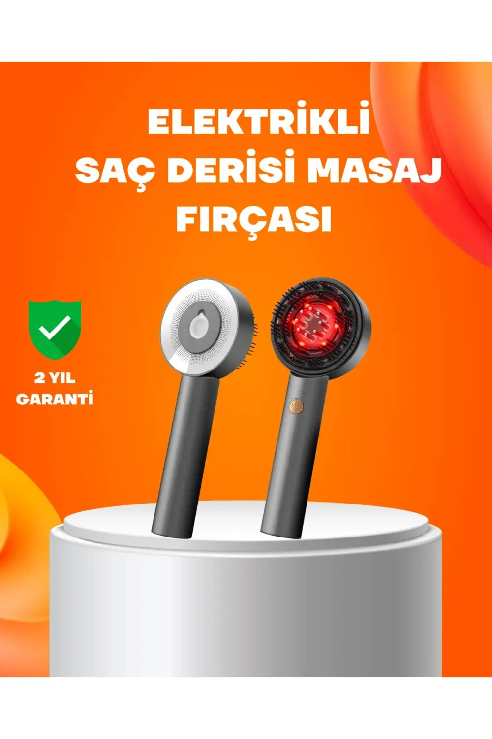 Kırmızı Işık Terapi Saç Derisi Masaj Tarağı 3 Modlu Yağ Hazneli