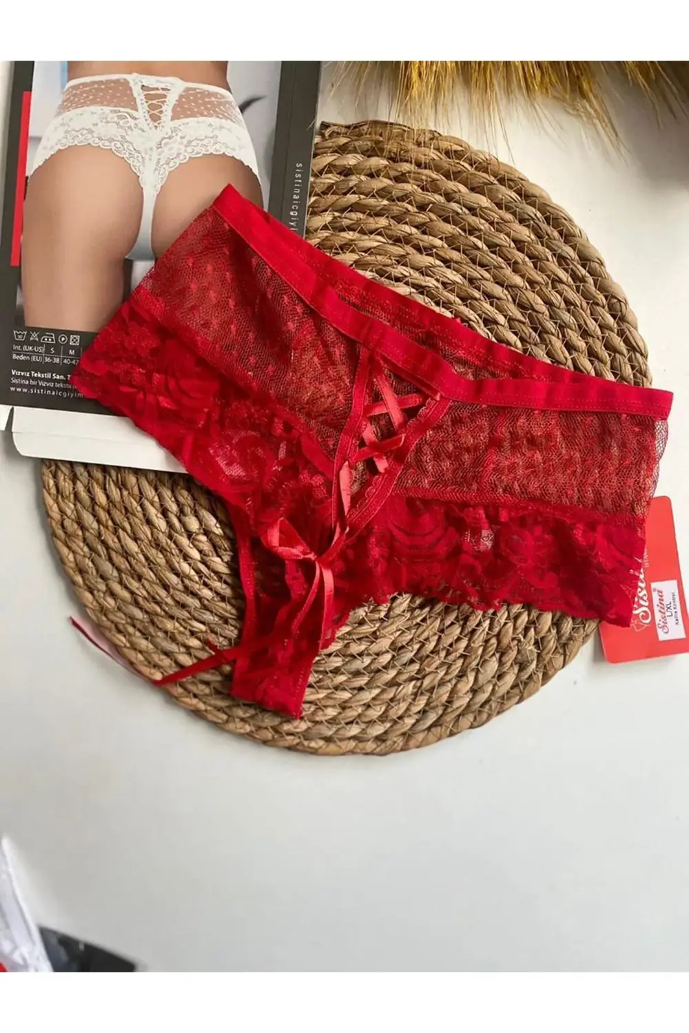 Pilelistore Kırmızı Kadın Puanlı Külot Margarita-K1006