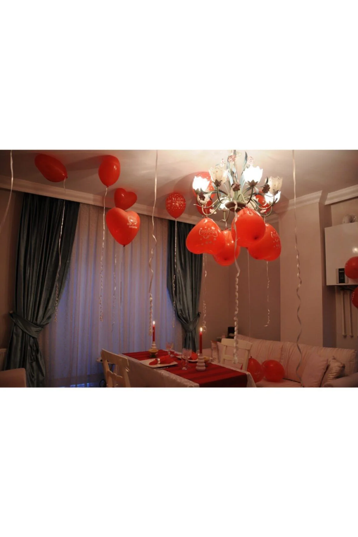Kırmızı Kalpli Balon 12 Inc Büyük Boy 10 Adet