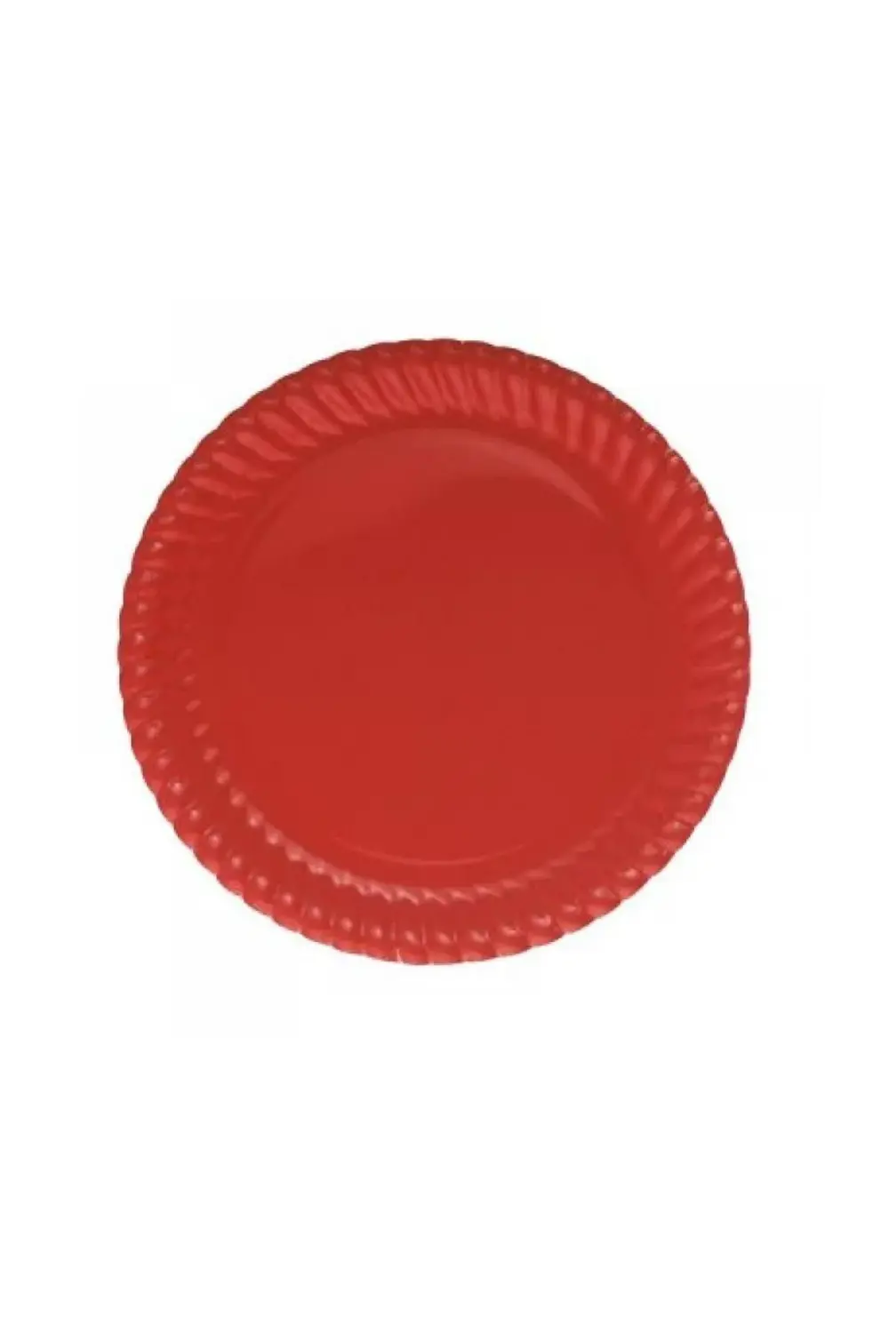 Kırmızı Karton Tabak 23 cm 8'li