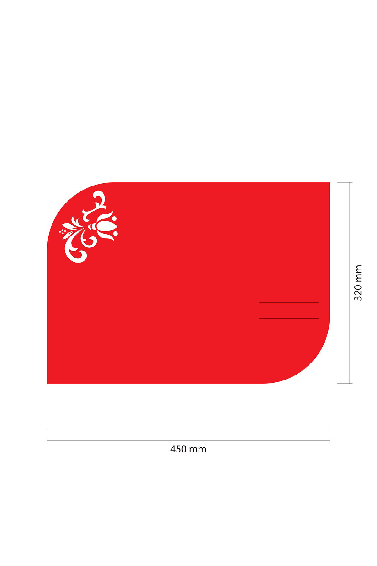 Artikel Kırmızı Keçe Amerikan Servisi, Supla 2'Li Servis Takım -442