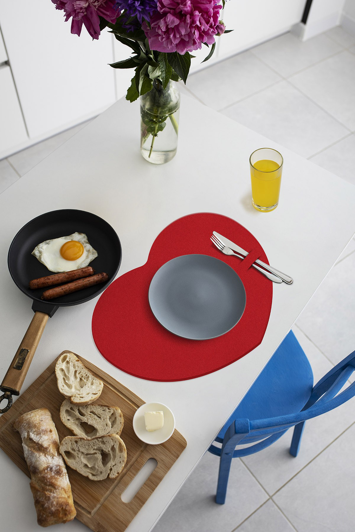 Artikel Kirmizi Keçe Amerikan Servisi, Supla 6'Li Servis Takim -449