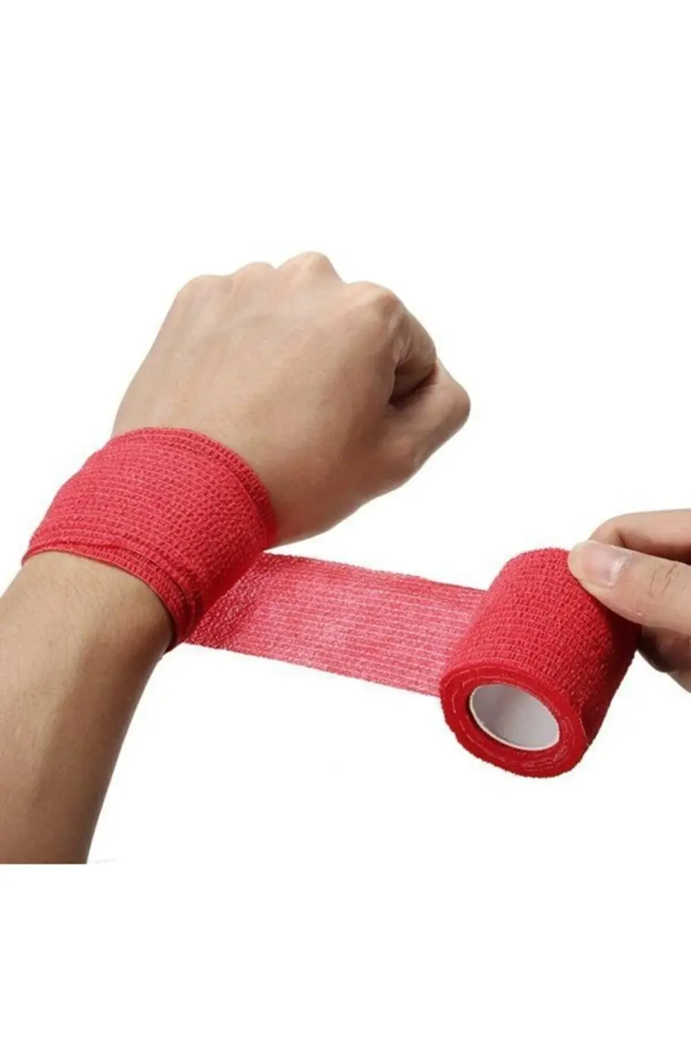 Kırmızı Kendinden Yapışkanlı Bandaj Koban 7.5cmx4.5m