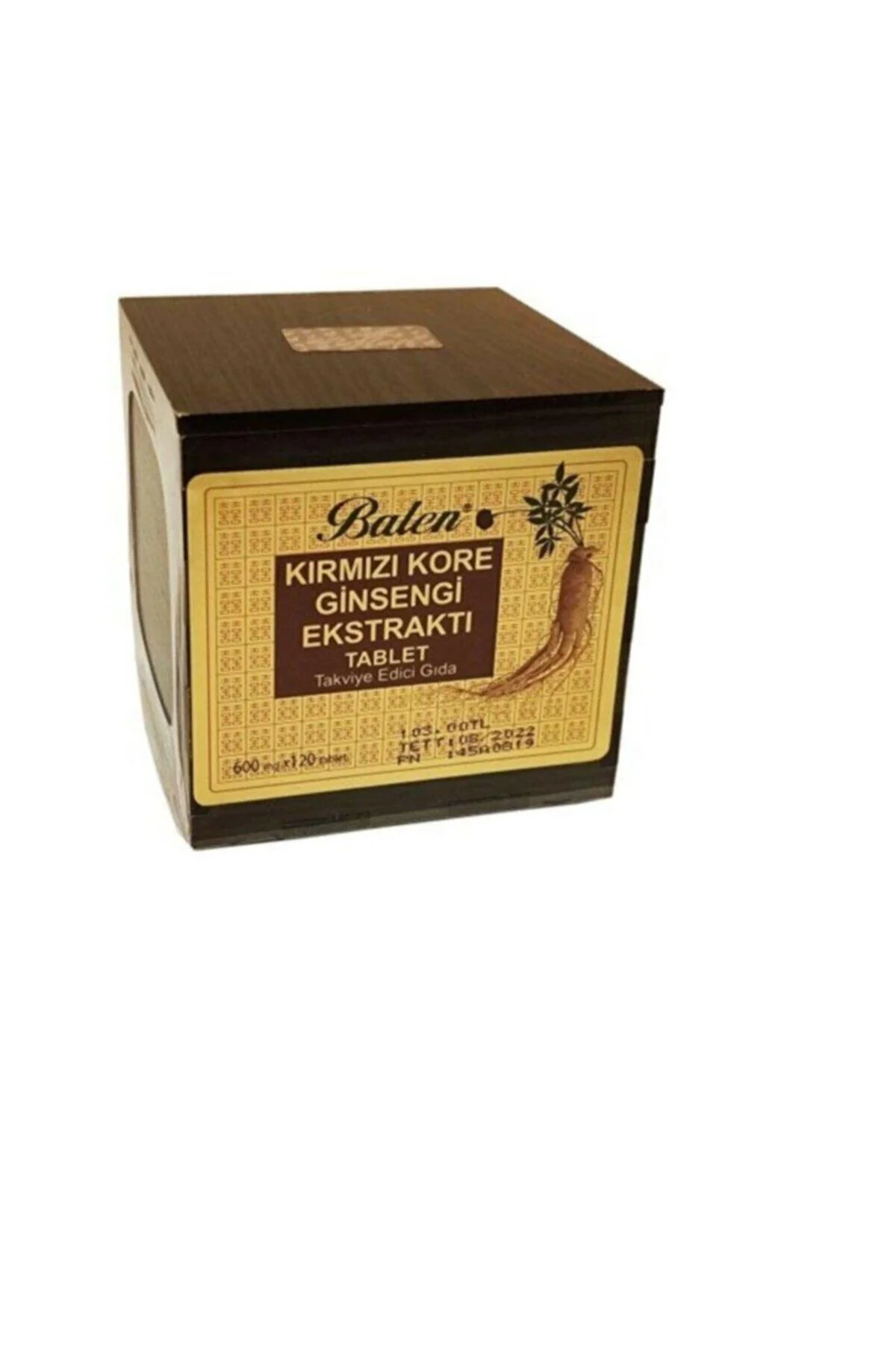 Kırmızı Kore Ginseng Tablet 600mg*120 Kapsül Yetişkin Kök Kore Ginsengi Tahta Kutuda
