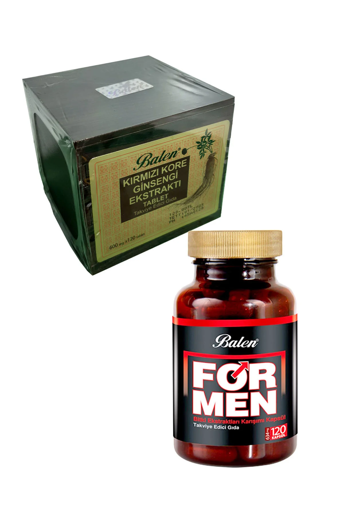 Kırmızı KORE Gınseng +ForMen(Erkek) Tribulus 120 Kapsül