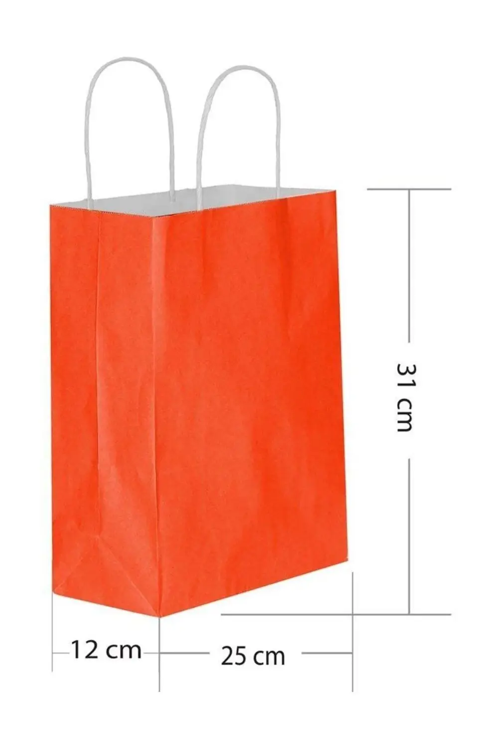 Kırmızı Kraft Hediye Çantası 25x12x31 cm 25'li Kırmızı Kraft Hediye Çantası 25x12x31 cm 25'li